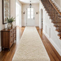 Ophanie Runner Rug for Hallway, 2.5x12 Washable Non-Slip Fluffy Soft Bedside Rugs, Bedroom Living Room Shaggy Carpet for Kids Girls Boys Dorm Nursery Home Decor Aesthetic, Ivory
