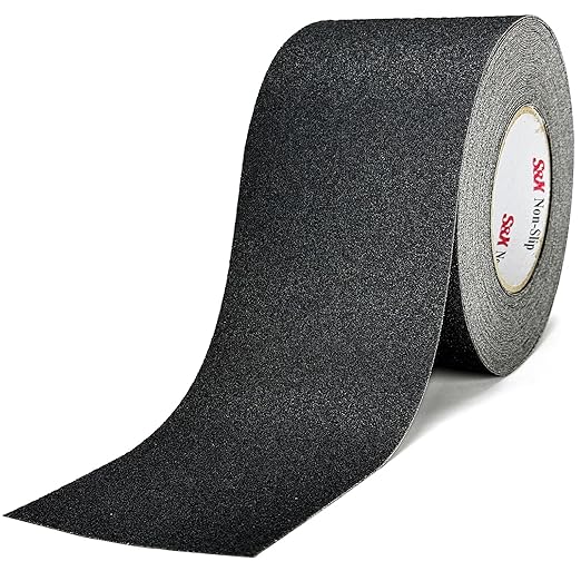 S&X Commercial-Grade Anti Slip Tape - 4" x 60', Grit 60 - Enhanced Traction Grip Tape for Stairs Outdoor Indoor - Weatherproof and Industrial Strength, Black