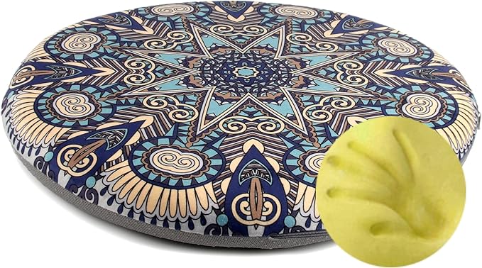 Sigmat Memory Foam Seat Cushion Anti-Slip Soft Round Stool Cushion Chair Pad 13 Inch Geometric