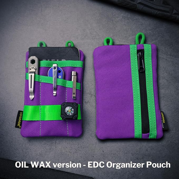 VIPERADE VE1 Pocket Organizer, EDC Pouch for Men, EDC Organizer Storage EDC Gears, Multitool Pocket Pouch Hold Your Flashlight/Pocket Knife, Pen, Notebook