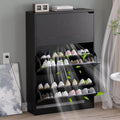 BORNOON Shoe Cabinet with Odor Control and Back Panels, Deodorizing Slim 3-Flip Shoe Storage Cabinet for Entryway, Freestanding Hidden Shoe Rack Organizer for Entrance, Hallway, Bedroom