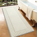LUMI Bathroom Rugs Non Slip with Rubber Backing, Extra Soft Plush Microfiber Bath Rug Absorbent, Machine Washable Bath Mat Quick Dry for Tub, Shower, Hotel, Ivory White, 24"x60"