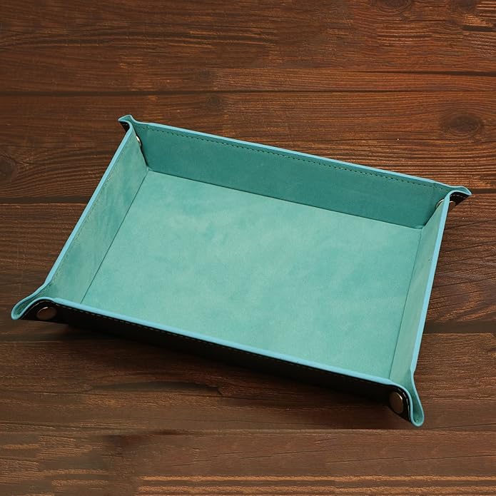 Valet Organizer - Catchall Tray for Jewelry, Wallets, Watches, Keys, Coins, Phones, Glasses - Perfect for Nightstand, Desk, Entryway