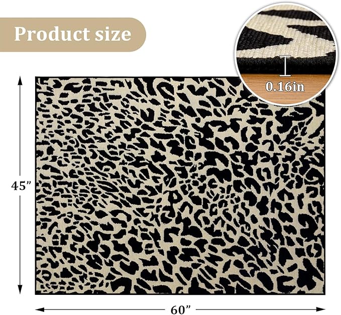 Office Chair Mat for Hardwood Floor, 60"x45" Easy Glide Computer Desk Mat Protector for Rolling Chair Under Desk Rug Nonslip Backing, Machine Wash, (Modern)