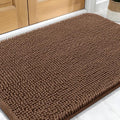 OLANLY Dog Door Mat for Muddy Paws 32x20, Absorbs Moisture and Dirt, Absorbent Non-Slip Washable Doormat, Quick Dry Chenille Mud Mat for Dogs, Entry Indoor Entryway Carpet for Inside Floor, Mocha