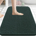 Arotive Bathroom Rugs 30" x 20", Ultra Soft Absorbent Chenille Bath Rugs, Non-Slip Rubber Backing, Machine Washable Bath Mats for Bathroom Floor, Tub and Shower, Home Decor Accessories, Dark Green