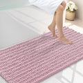 Smiry Bathroom Rugs Mat 44x24, Extra Soft Absorbent Chenille Bath Rugs, Non Slip Rubber Backing Machine Washable Quick Dry Bath Mats for Bathroom Floor, Tub, Shower, Home Decor Accessories, Dusty Rose
