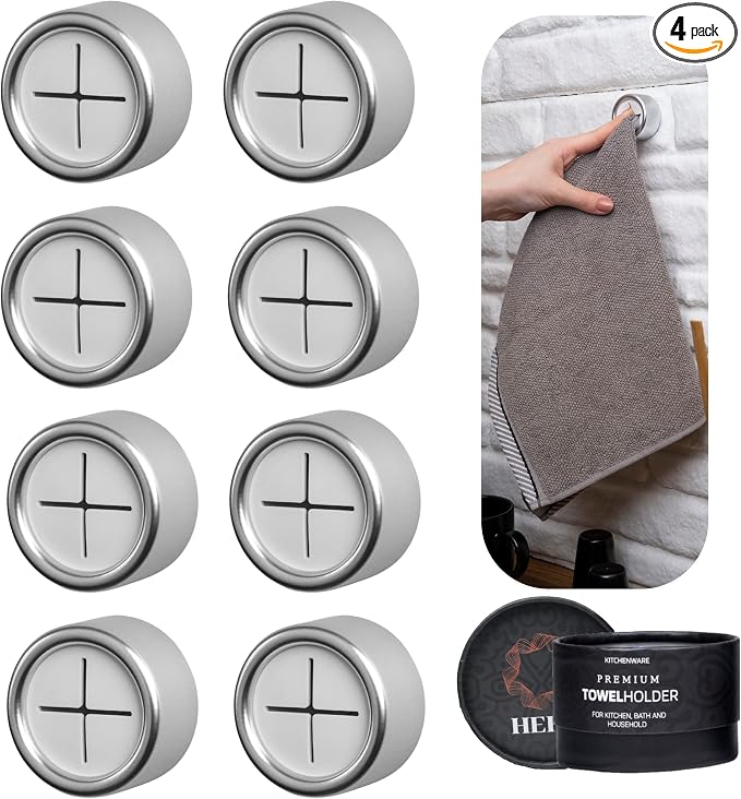 HEFA Dish Towel Hook, Kitchen Towel Holder, Hand Towel Holder, Kitchen Gadgets 8 Pack Eco