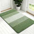 Kitinjoy Indoor Outdoor Door Mat, 54x32 Non-Slip Absorbent Dirt Trapper, Low-Profile Washable Inside Entrance Front Floor Mat, Sturdy Soft Entry Doormats for Entryway, Green