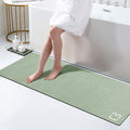 RUERYA Sage Green Bath Mat 15.7"x47.2" Extra Long Bathroom Mat Large Fast Dry Super Absorbent Non-Slip Rubber Backed Shower Mat Bath Rugs Mats for Bathroom Floor, Tub, Shower, Sink