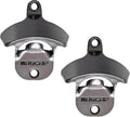Outdoor Bottle Opener Wall Mounted - Style Magnetic Beer Bottle Opener that Catches Caps - Easy to Install and Incredibly Convenient (2, Gunmetal Black)