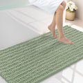 Smiry Bathroom Rugs Mat 47x24, Extra Soft Absorbent Chenille Bath Rugs, Non Slip Rubber Backing Machine Washable Quick Dry Bath Mats for Bathroom Floor, Tub, Shower, Home Decor Accessories, Sage Green