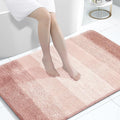 OLANLY Large Bathroom Rugs Mat 44x32, Extra Soft Absorbent Microfiber Bath Rugs, Rubber Backing, Quick Dry, Machine Washable Bath Mats for Bathroom Floor, Tub and Shower, Home Decor Accessories, Peach
