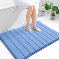 OLANLY Memory Foam Bath Mat 40x32, Super Soft Absorbent Bathroom Rugs, Quick Dry, Machine Washable Shower Floor Rugs, Bathmat Carpet, Bathroom Home Decor Accessories, Cornflower Blue