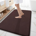 OLANLY Thick Memory Foam Large Bathroom Rugs 59x35, Extra Soft Absorbent Bath Rug, Quick Dry Bath Mats, Non-Slip, Machine Washable Carpet for Bathroom, Tub and Shower, Home Decor Accessories, Brown