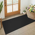 KOZYFLY Black 2x4 Entry Runner Rug, Small Washable Runners for Entryway, Non Slip Door Mat Indoor Entrance, Front Porch Carpet for Foyer, Kitchen, Bedroom, Bathroom, Black/Dark Grey