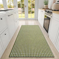 YDKGL Large Kitchen Runner Rugs Long Kitchen Mat Non Slip Washable, Super Absorbent Soft Chenille Braided Kitchen Mats for Floor, Rubber Backing Kitchen Sink Standing Mat, Easy Clean, Green 36"x71"