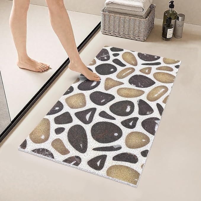 Bathtub Mat Non Slip: Anti Slip Shower Mat, Quick Drying Bath Tub Mats, Soft PVC Loofah Foot Massage Shower Floor Mat, Bath Mat for Shower, Tub, Bathroom, Floor, Kitchen, Pool, Hotel