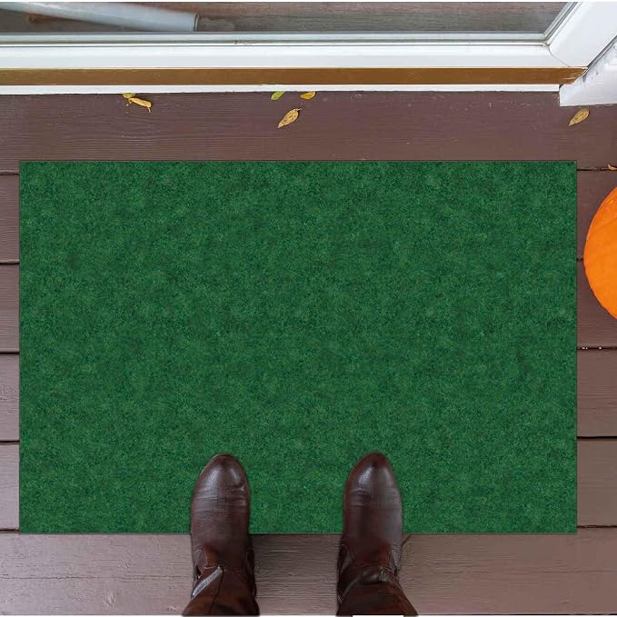 Ottomanson Mud Mat 2' x 3' Entryway Rug - Non-Slip Doormat for Muddy Paws, Dirt Trapping Indoor/Outdoor Mat for High-Traffic Areas, Kitchen, Garage, Patio, Green
