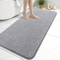 Arotive Bathroom Rugs 47" x 24", Ultra Soft Absorbent Chenille Bath Rugs, Non-Slip Rubber Backing, Machine Washable Bath Mats for Bathroom Floor, Tub and Shower, Home Decor Accessories, Grey