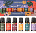 Folkulture Rose, Jasmine & Patchouli Essential Oils Set (6 Fragrance Oils) | Fathers Day & Graduation Gifts | Aromatherapy Gift Set for Her | Diffuser Oils, Relaxing Home Scents