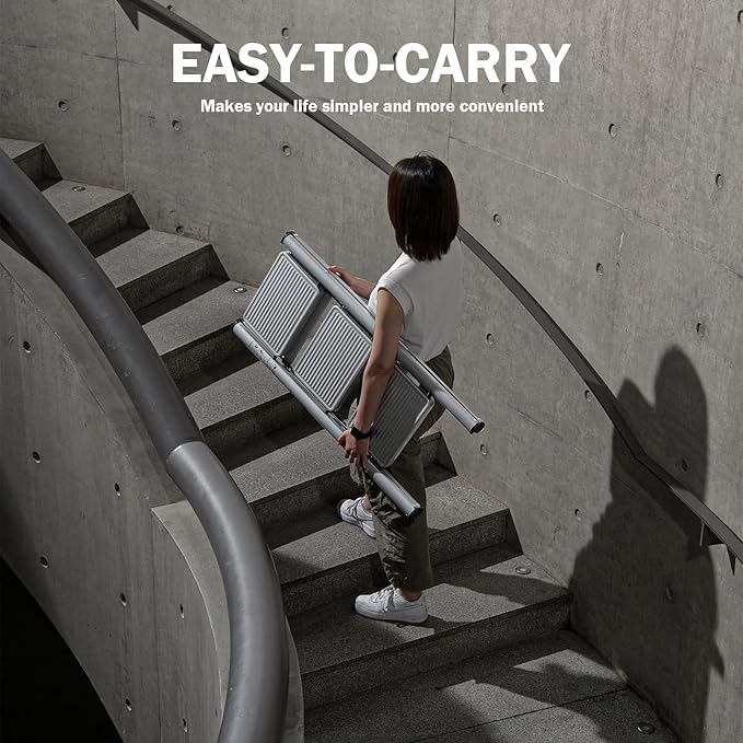 XinSunho 3 Step Ladder, Folding Step Stool with Anti-Slip Wide Pedal, Portable Sturdy Steel Ladder 3 Steps, 330lbs Safety Kitchen & Household Ladder