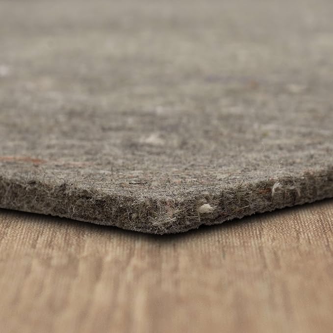 Mohawk Home Non Slip Rug Pad 5' x 8' - 3/8" Thick Felt + Latex Rubber Gripper - Dual Surface Cushion for Hardwood, Carpet, Tile Floors, Made in USA