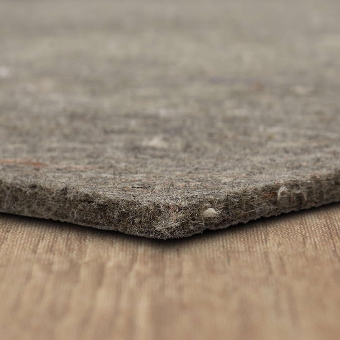 Mohawk Home Non Slip Rug Pad 5' x 7' - 3/8" Thick Felt + Latex Rubber Gripper - Dual Surface Cushion for Hardwood, Carpet, Tile Floors, Made in USA