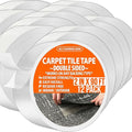 Carpet Tile Tape Double Sided 2in x 90ft (Bulk 12 Pack) Heavy Duty Reinforced Web Mesh Residue Free Indoor Outdoor for Carpet Tiles, Hardwood, Vinyl, Rugs, Carpet, Rubber, Mat Gripper