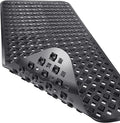 Yimobra Bathtub Mat Non Slip, 35"X16" Shower Mat with Strong Suction Cups & Drain Holes, Long Anti Slip Bath Tub Mat for Inside Shower, Machine Washable Fast Drying, Bathroom Essentials, Black