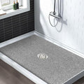 Extra Large Non Slip Shower Mat: 39.4x27.5 inch Loofah Shower Mat for Inside Shower with Drain Hole in Middle, Soft PVC Anti-Slip Shower Stall Mats for Bathroom,Wet Area, Quick Drying