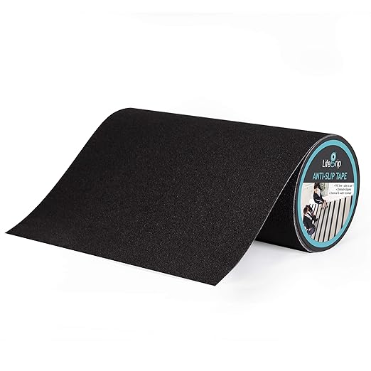 LifeGrip Stay on Track Anti Slip Traction Tape, 12 Inch x 30 Foot - Best Grip, Friction, Abrasive Adhesive for Stairs, Tread Step, Indoor, Outdoor (Tape, 12" X 30')