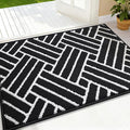 OLANLY Indoor Door Mat, 32x20 Inch, Dirt Resistant and Absorbent, Non-Slip Rubber Backing Floor Mats, Easy Clean Low-Profile Doormat for Entryway, Front Door, and Inside Entrance, Deep Black