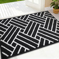 OLANLY Indoor Door Mat, 36x24 Inch, Dirt Resistant and Absorbent, Non-Slip Rubber Backing Floor Mats, Easy Clean Low-Profile Doormat for Entryway, Front Door, and Inside Entrance, Deep Black
