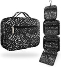VANDEL Waterproof Hanging Toiletry Bag [TSA-Approved] Hanging Makeup Organizer Bag, Cosmetic Travel Bags for Women, Makeup Case Toiletries Organizer Hygiene Bathroom Shower Caddy - White Leopard