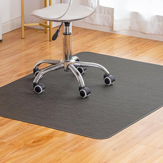 BARoyal Office Chair Mat for Hardwood Floor Under Desk Computer Rolling Chair Mat for Wood/Tile Floor Non-Slip Heavy Duty Desk Rug PVC Plastic Hard Floor Protector 30"x 48" (Espresso)