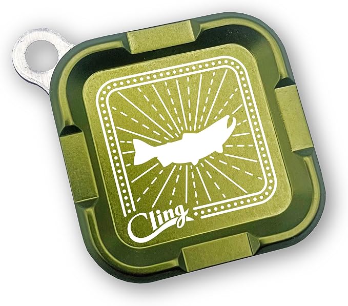 Cling Fishing Products Mag Grab® Mini – Compact Magnetic Fly Holder/Fly Patch & Organizer for Fly Fishing Vest, hat, Waders and Fishing Packs (Center of Attention, Deep Green)