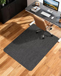 Soimeat Office Chair Mat for Hardwood Floor, 35.4" x 55" Non-Slip Desk Computer Chair Mat, PVC Floor Mat for Rolling Chair, Heavy Duty Wood/Tile Floor Protector Desk Rug for Home Office, Black