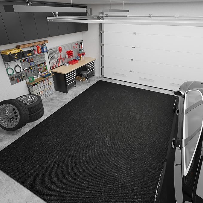 Ottomanson 6'6" x 31' Hallway Runner with Scraper Pile - Extra Durable Non-Slip Rug Mat for Indoor & Outdoor Use - Ideal for Kitchen, Entryway & Garage - High-Traffic Carpet, Black