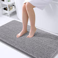 OLANLY Large Bathroom Rugs 40x24, Extra Soft Absorbent Chenille Bath Rugs, Rubber Backing Quick Dry, Machine Washable Bath Mats for Bathroom Floor, Tub and Shower, Home Decor Accessories, Grey