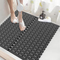 Shower Mat Non-Slip Bath Mat for Tub and Shower Stall,236 Suction Cups with Drain Holes, Quick Dry Machine Washable, Extra Grip for Stand Up Showers, Bathroom Essentials 24x24 Inch(Black)