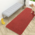 OLANLY Dog Door Mat for Muddy Paws 59x24, Absorbs Moisture and Dirt, Absorbent Non-Slip Washable Doormat, Quick Dry Chenille Mud Mat for Dogs, Entry Indoor Entryway Carpet for Inside Floor, Maple Red