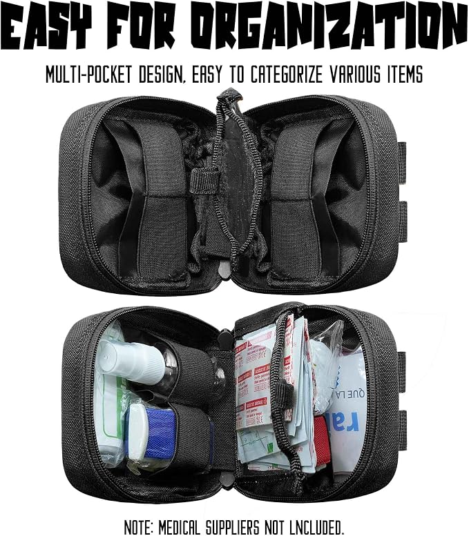 2 Pack Small Admin Pouch, 1000D Tactical Molle Mini Tool EDC Waist Belt Pouches Bag for Vest Backpack