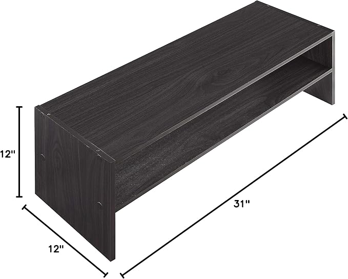 Whitmor Stackable 2-Tier Shoe Shelf, 31 inch, Espresso