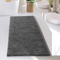 Hearth & Harbor Bathroom Rugs, Chenille Bath Mat - Machine Washable Bath Mats for Bathroom Non-Slip Backing Rubber, Quick Dry Bathroom Mat