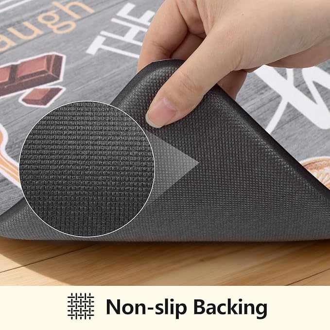 Yamaziot Anti Fatigue Kitchen Rug Set of 3, Non-Slip Waterproof Farmhouse Cushioned Comfort Standing Floor Mat for Kitchen, Office, Sink, Laundry