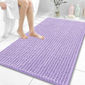 OLANLY Bathroom Rug Mat 44x32, Thick Soft and Absorbent Chenille Bath Mat, Non-Slip Rubber Backing, Machine Washable Quick Dry Bath Rugs for Tub Shower Floor, Home Decor Accessories, Lavender