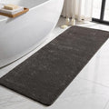 TYUU Bathroom Runner Rug, Ultra Soft Long Bath Mat Super Absorbent Quick Dry Bathroom Runner Rugs 24 x 72 Non Slip Washable, Dark Grey 24" x 72"