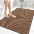 OLANLY Bathroom Rug Mat 40x32, Thick Soft and Absorbent Chenille Bath Mat, Non-Slip Rubber Backing, Machine Washable Quick Dry Bath Rugs for Tub Shower Floor, Home Decor Accessories, Mocha