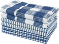LANE LINEN 100% Cotton Kitchen Towels - 6 Pack Ultra Soft Quick Drying Dish Towels, Absorbent Kitchen Rags 12"x12" - Navy